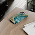 Aquamarine inspired Geode in Watercolor - Impact Resistant Phone Case